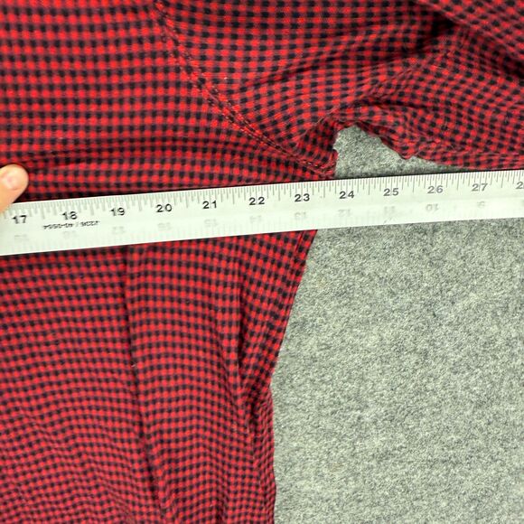 Payne Stewart Polo Shirt Men L Large Red Plaid Button Up Collared Long Sleeve - Picture 5 of 7